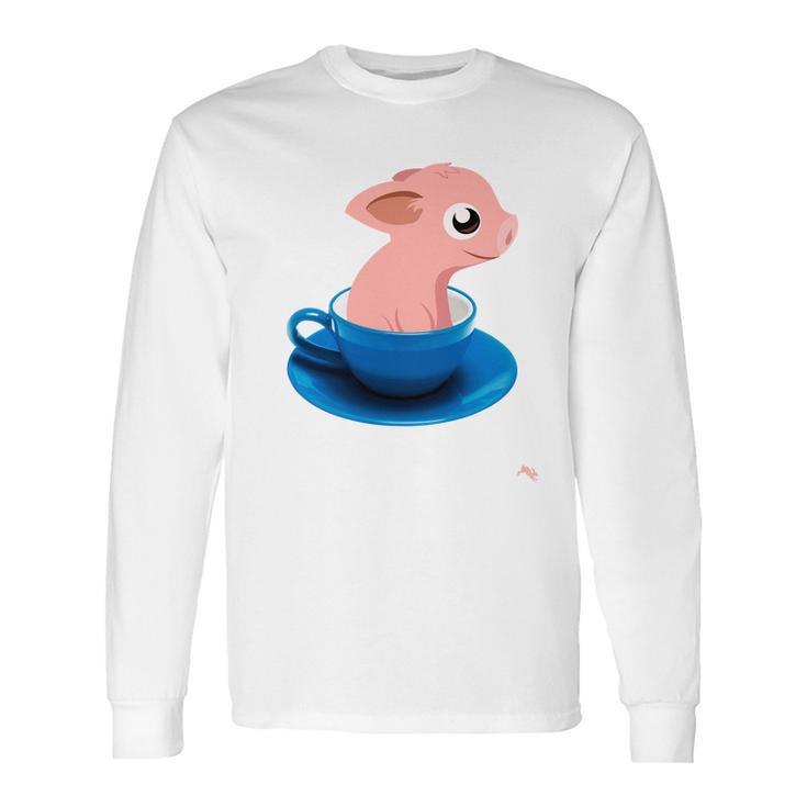 Teacup Pig Piggy Love Long Sleeve T-Shirt