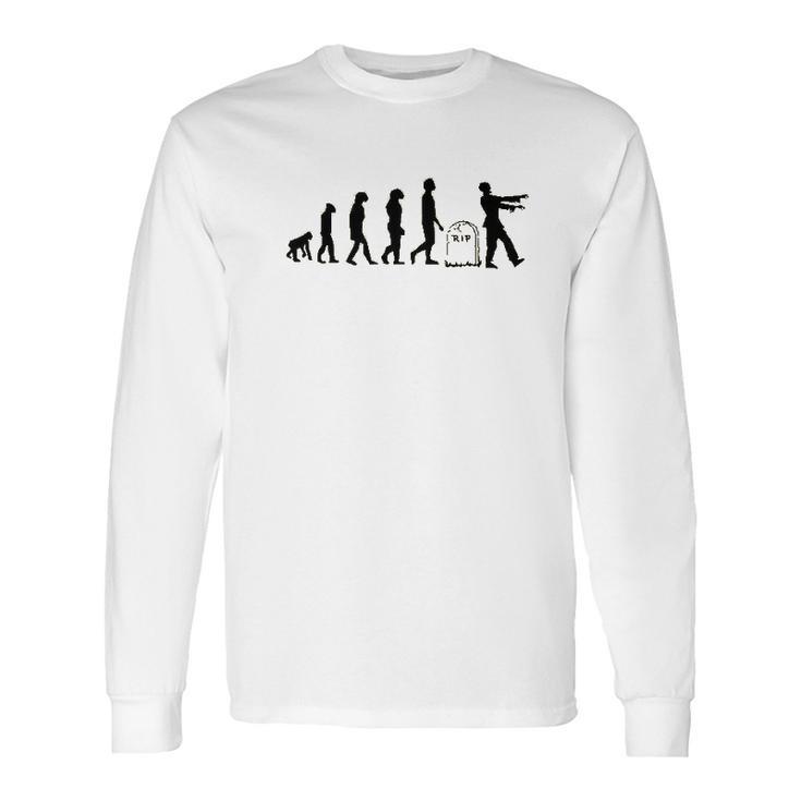 Think Out Loud Evolution Funny Apocalypse Long Sleeve T-Shirt