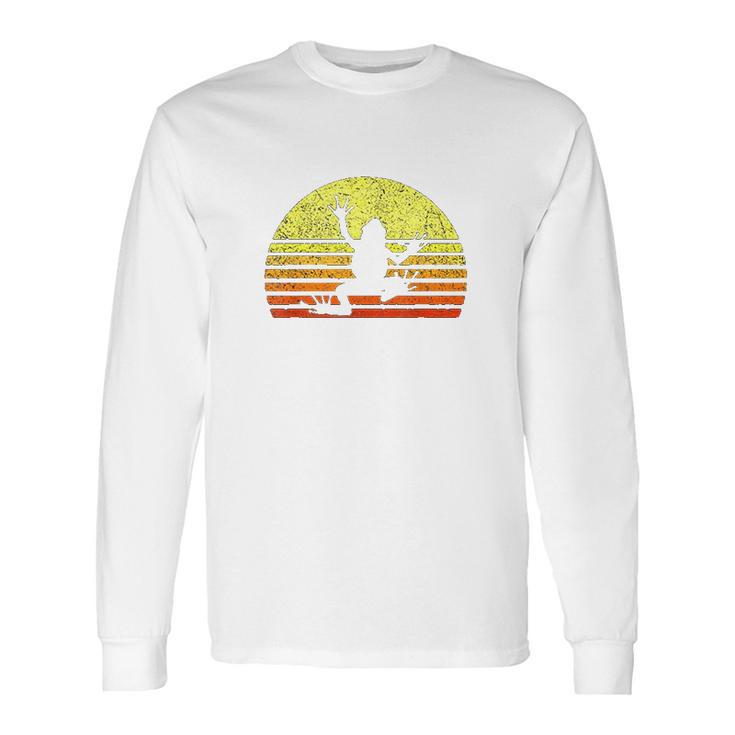 Tree Frog Design Save The Rainforest Retro Sun Vintage Long Sleeve T-Shirt