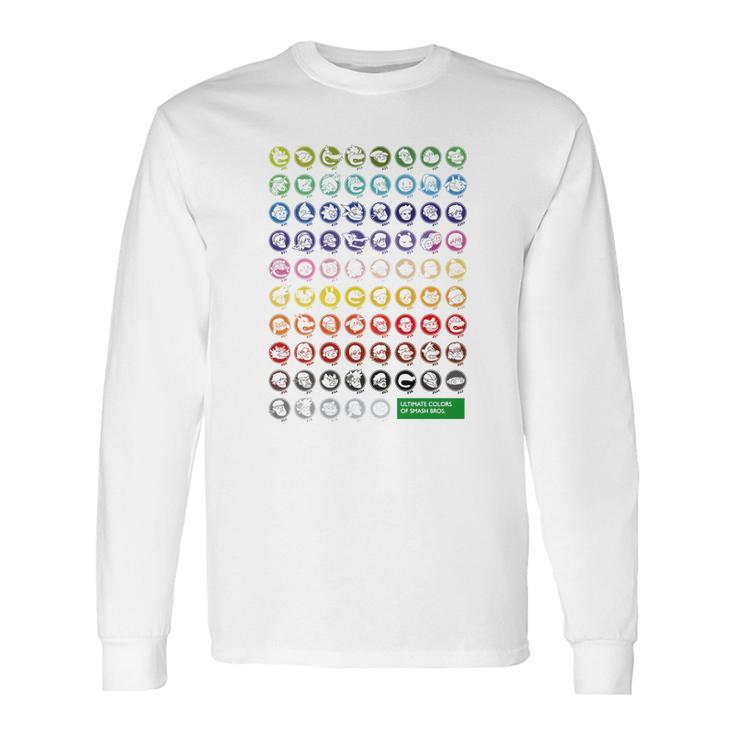 Ultimate Colors Of Smash Bros Long Sleeve T-Shirt