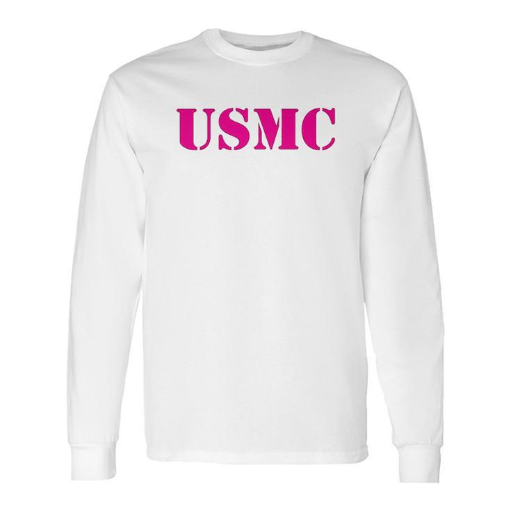 Usmc Emblem Marine Corp Long Sleeve T-Shirt