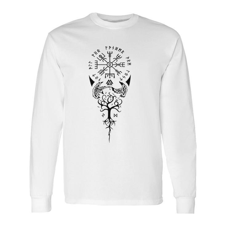 Viking Compass Protection Old Norse Warrior Long Sleeve T-Shirt