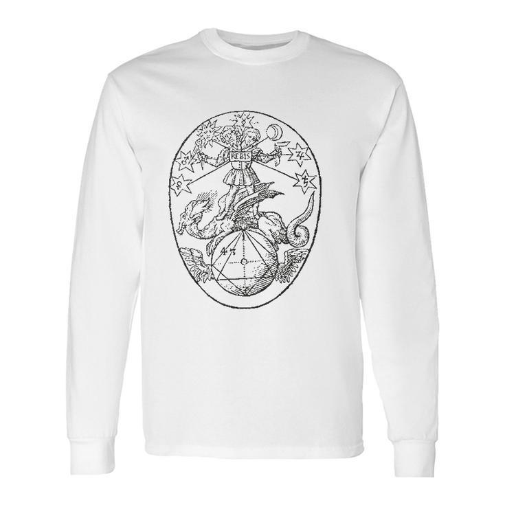 Vintage Alchemy Symbol Rebis Mens Modern Fit Triblend Long Sleeve T-Shirt