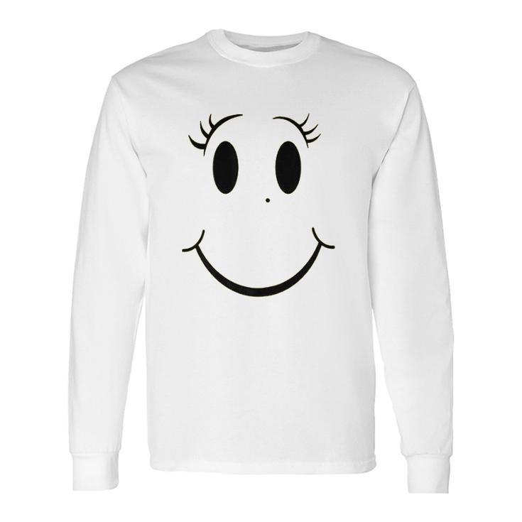 Vintage Cute Smiley Face Long Sleeve T-Shirt