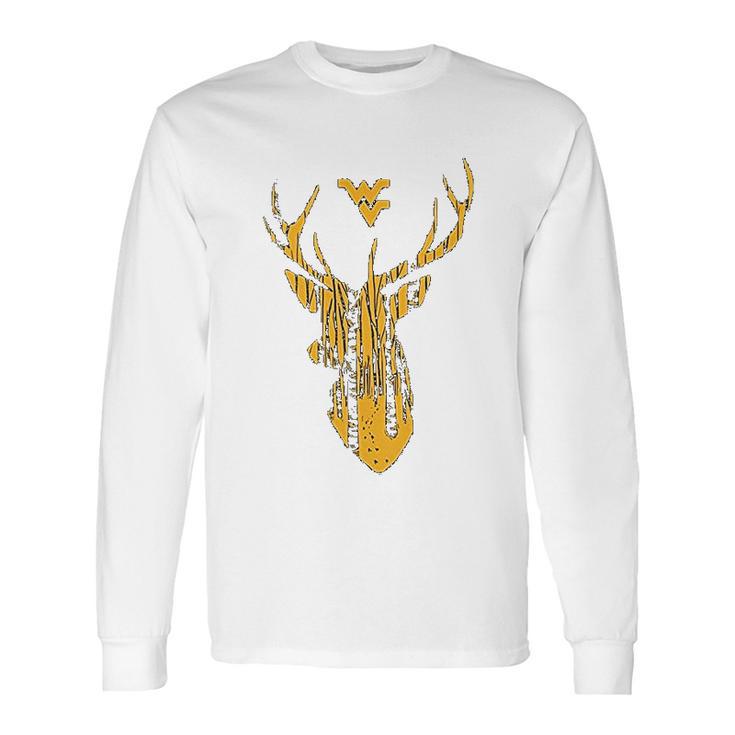 West Virginia Mountaineers Hunting  Forest Deer Long Sleeve T-Shirt