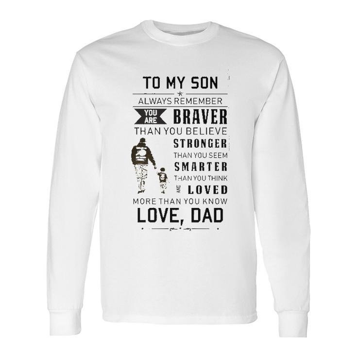 Word For Son Back Print New Style Long Sleeve T-Shirt