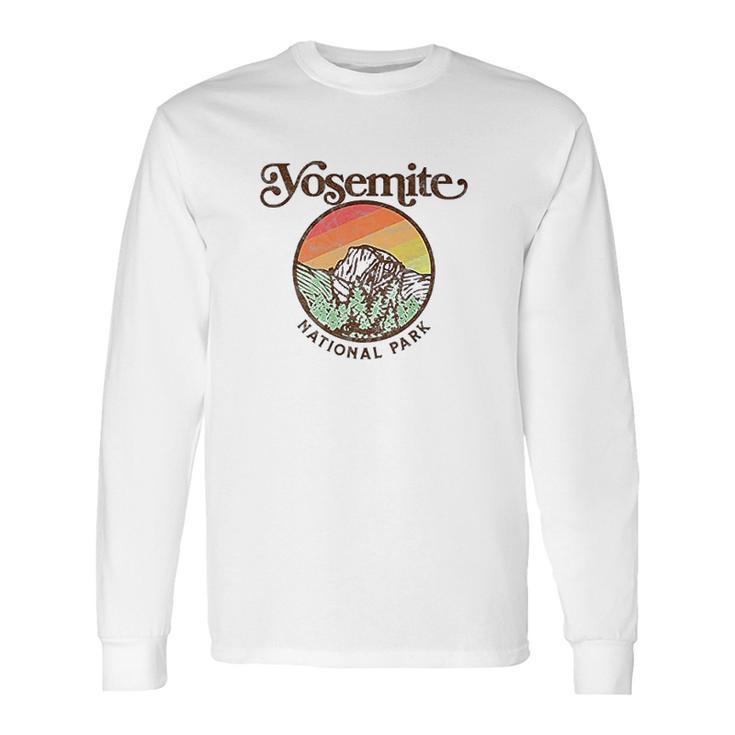 Yosemite National Park Vintage Style Retro 80S Long Sleeve T-Shirt