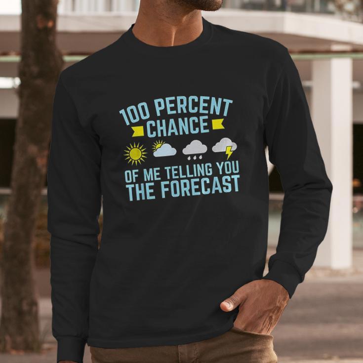 100 Percent Chance Of Telling You Forecast Long Sleeve T-Shirt Gifts for Him