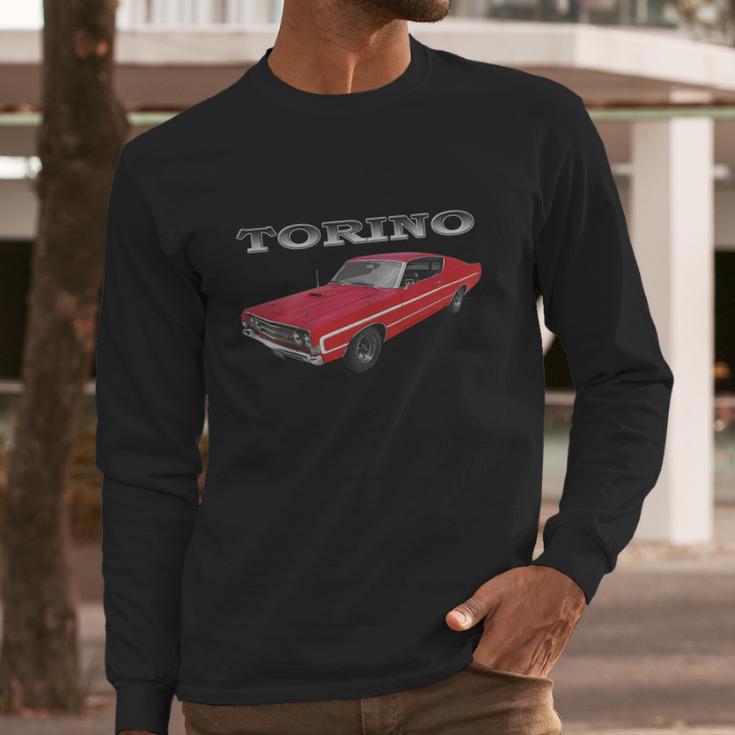 1969 Ford Torino Gt Red Long Sleeve T-Shirt Gifts for Him