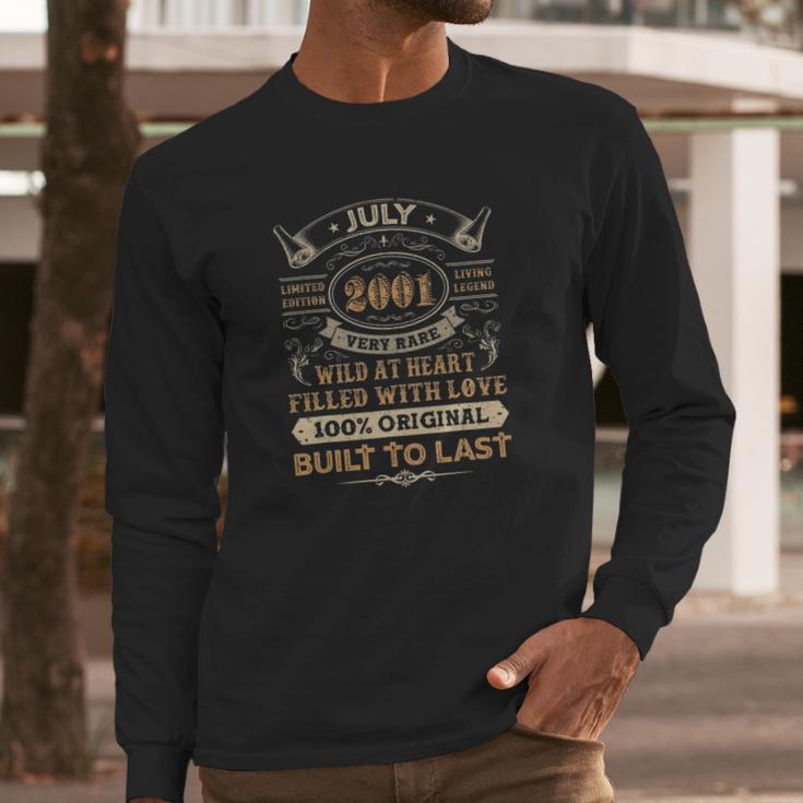 20Th Birthday Gifts 20 Years Old Retro Born In July 2001 Ver2 Long Sleeve T-Shirt Gifts for Him