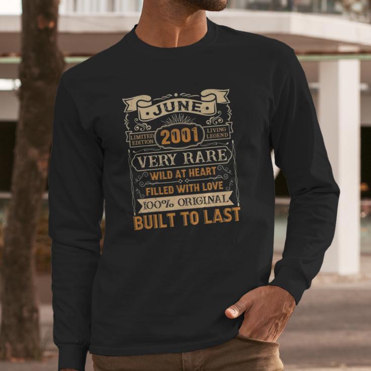 20Th Birthday Gift 20 Years Old Retro Vintage June 2001 Ver2 Long Sleeve T-Shirt Gifts for Him