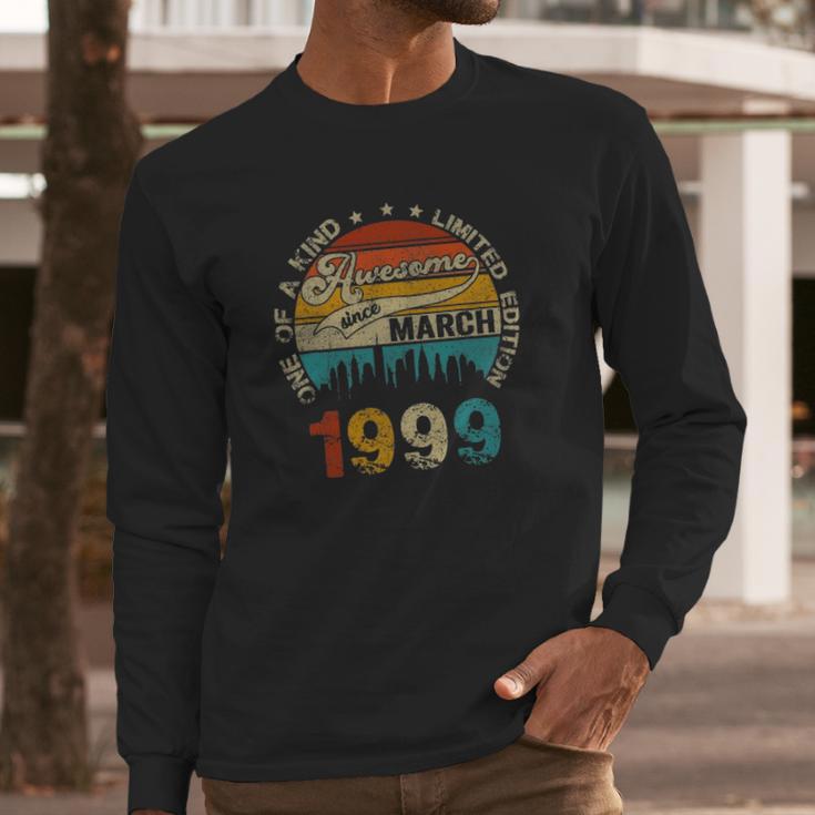 22 Years Old Birthday Gifts Awesome Since March 1999 Ver2 Long Sleeve T-Shirt Gifts for Him