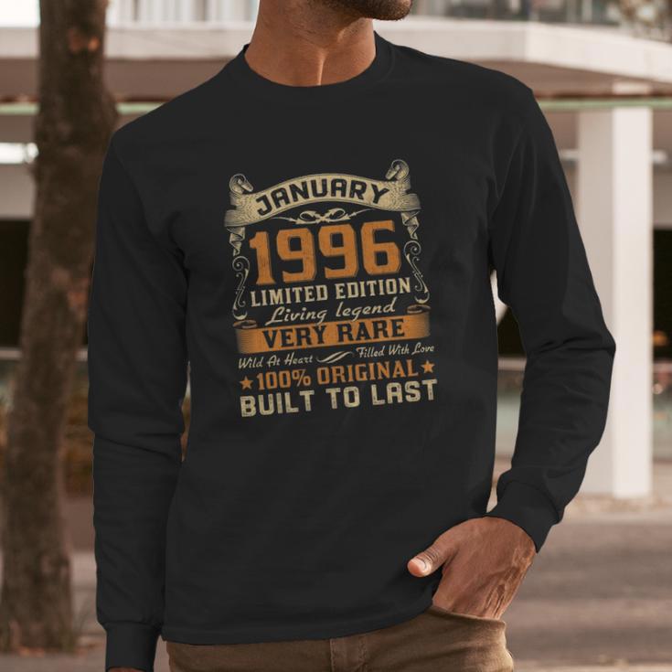 26Th Birthday Gift 26 Years Old Retro Vintage January 1996 Ver2 Long Sleeve T-Shirt Gifts for Him