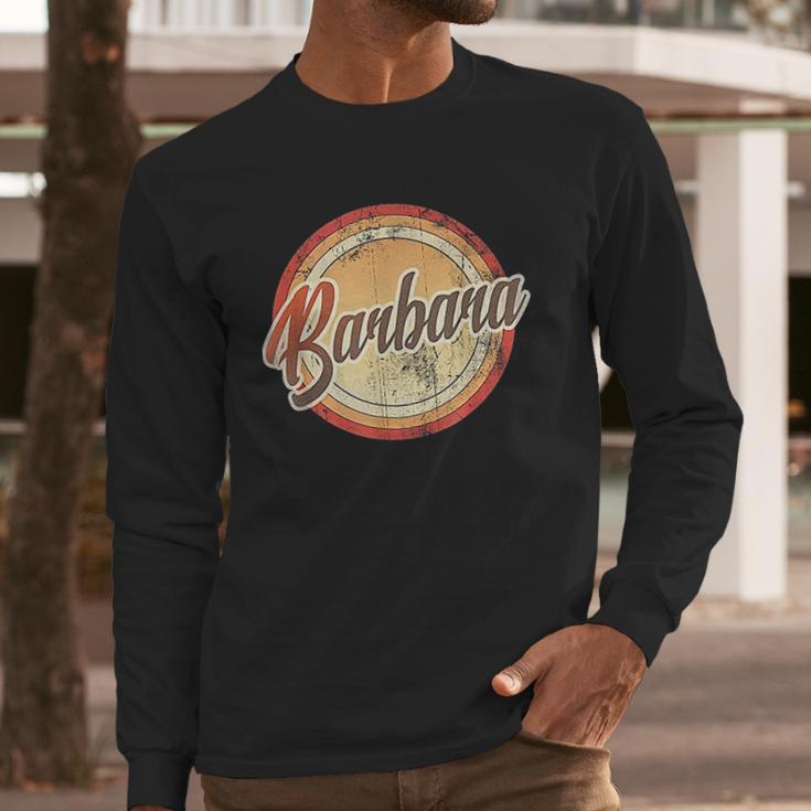 Graphic 365 Name Barbara Vintage Funny Personalized Long Sleeve T-Shirt Gifts for Him