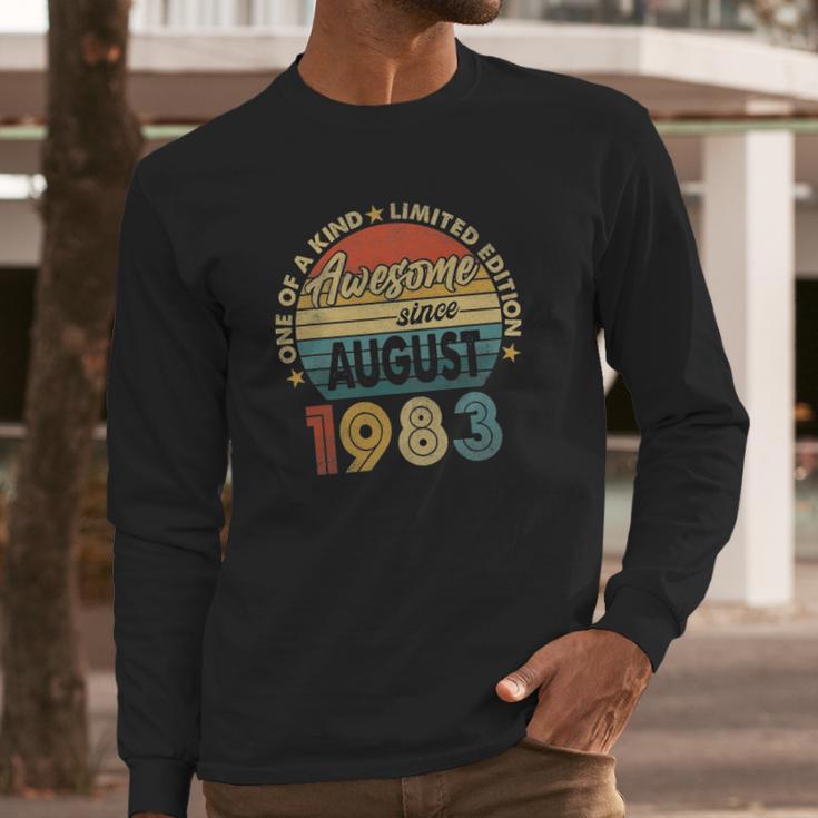 38 Years Old 38Th Birthday Men Awesome Since August 1983 Ver2 Long Sleeve T-Shirt Gifts for Him