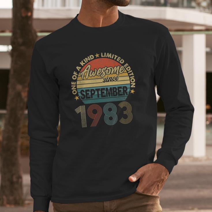 38 Years Old 38Th Birthday Men Awesome Since September 1983 Ver2 Long Sleeve T-Shirt Gifts for Him