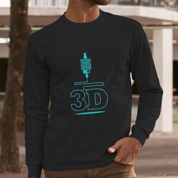 3D Printing 3D Filament Long Sleeve T-Shirt Gifts for Him