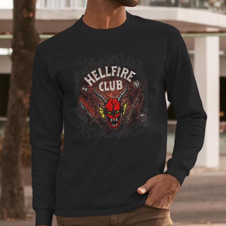 4 Hellfire Club Skull & Weapons Long Sleeve T-Shirt Gifts for Him