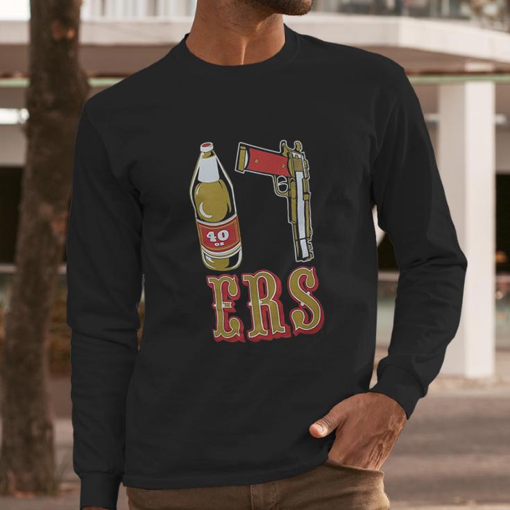 40Oz 9Mm Gold Long Sleeve T-Shirt Gifts for Him