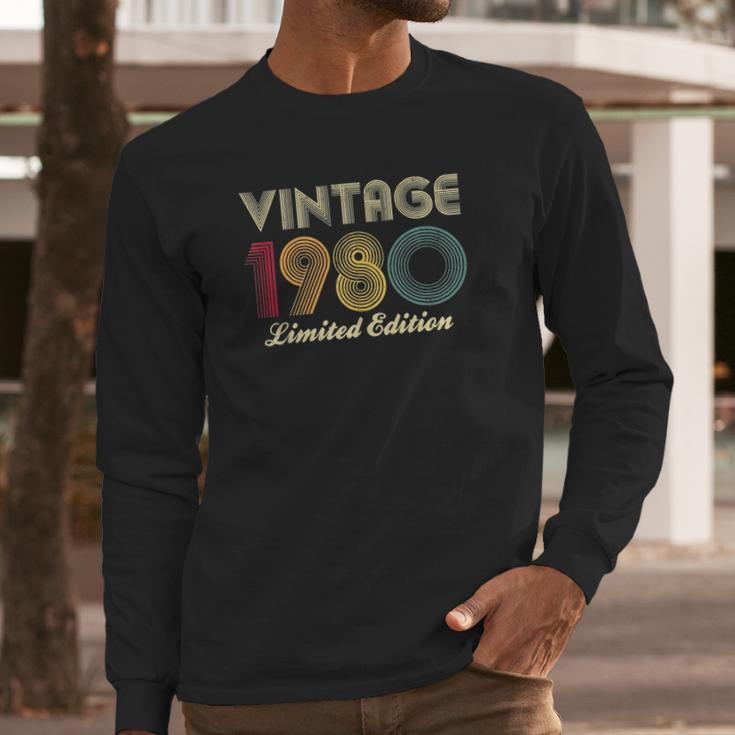 40Th Birthday Gift 1980 Vintage Limited Edition 40 Years Old Long Sleeve T-Shirt Gifts for Him