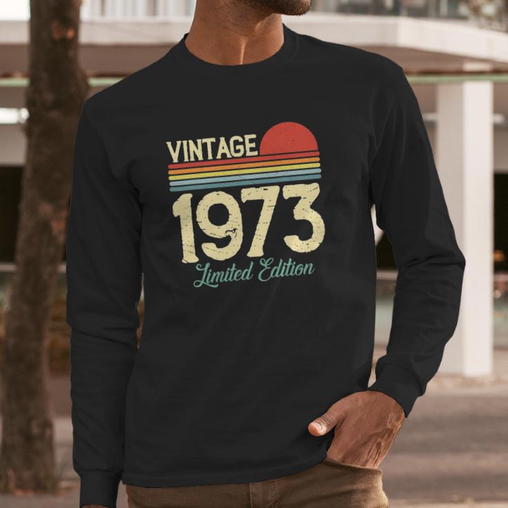 49 Years Old Vintage 1973 Classic Happy 49Th Birthday Long Sleeve T-Shirt Gifts for Him