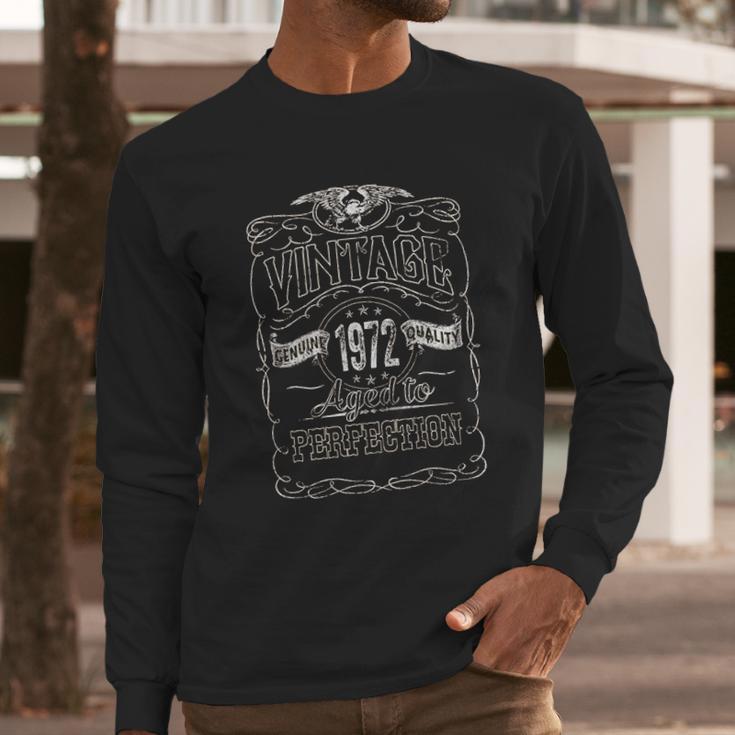 49Th Birthday Gift Vintage 1972 Aged To Perfection Long Sleeve T-Shirt Gifts for Him