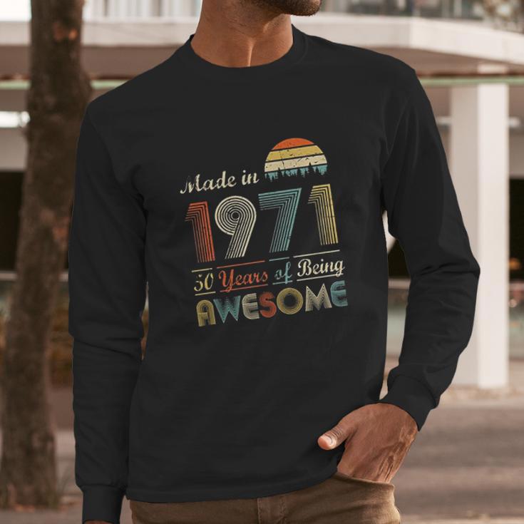 51St Birthday Vintage 1971 Long Sleeve T-Shirt Gifts for Him