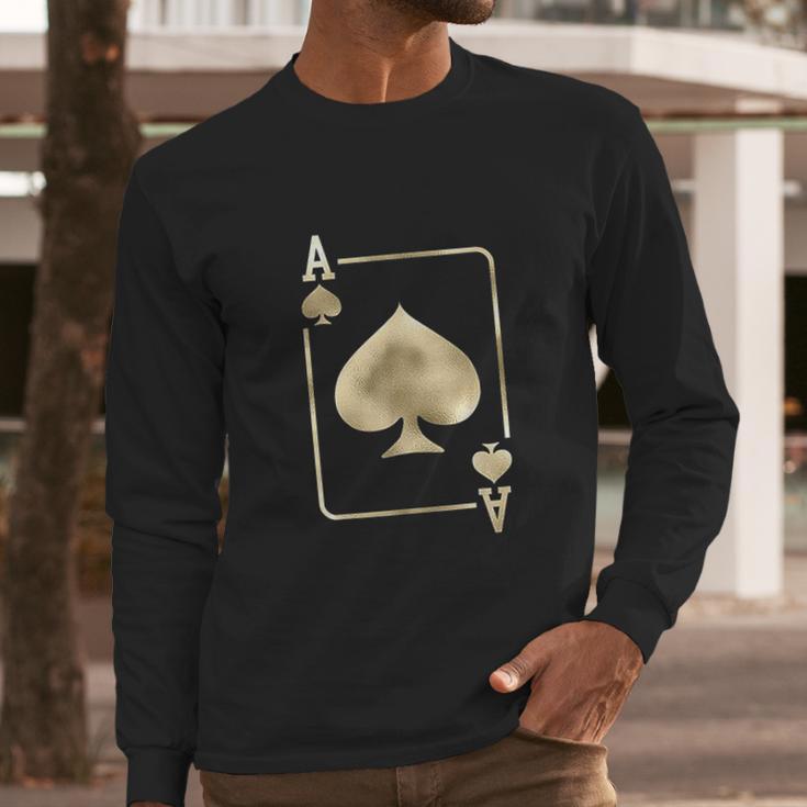 Ace Of Spades Playing Card Long Sleeve T-Shirt Gifts for Him