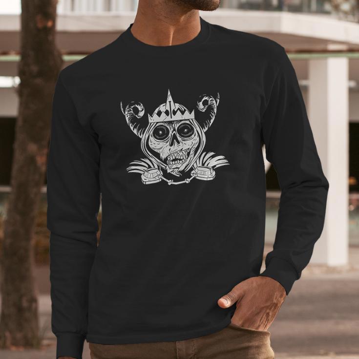 Adventure Time Skull Face Cartoon Network Long Sleeve T-Shirt Gifts for Him