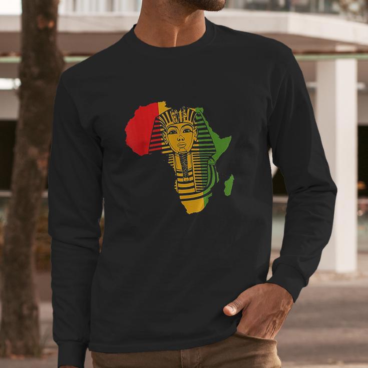 African Gift For Men Egyptian Pharaoh King Tut Dashiki Long Sleeve T-Shirt Gifts for Him