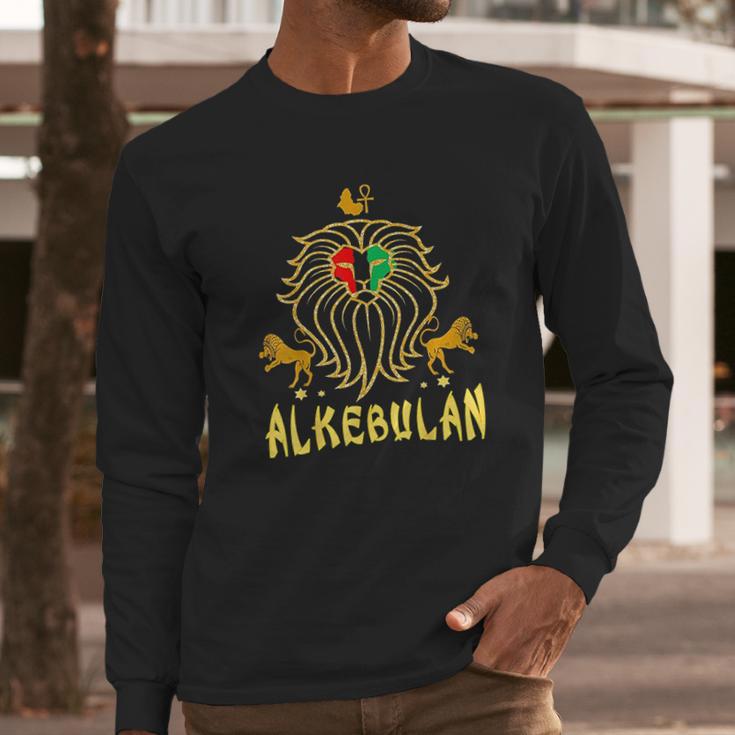 African Lion Rbg Ankh Long Sleeve T-Shirt Gifts for Him