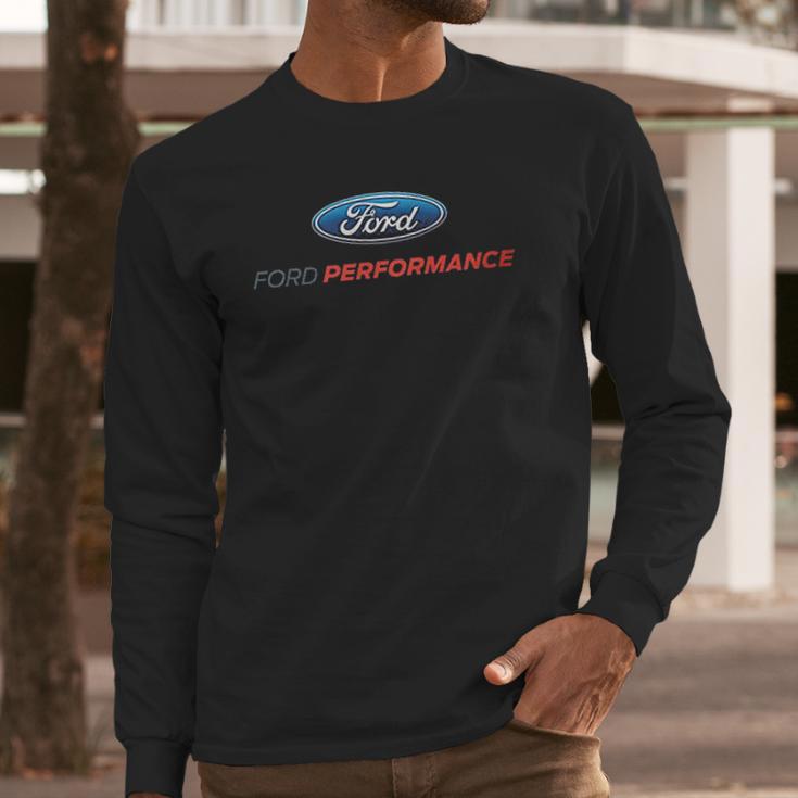 Amdesco Mens Ford Performance Logo Long Sleeve T-Shirt Gifts for Him