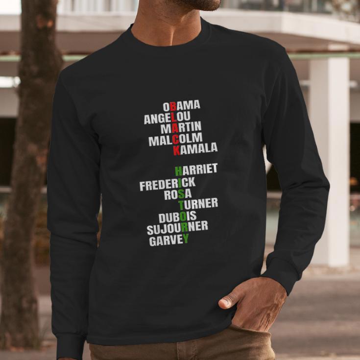 Angelou Inspirational Black History Month Gift African Long Sleeve T-Shirt Gifts for Him