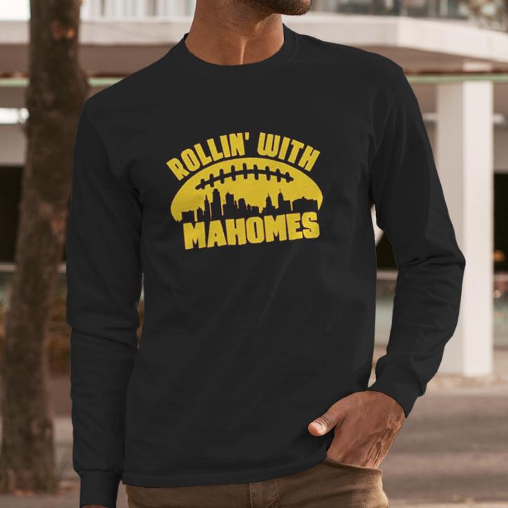 Apparrel Rollin With Mahomes Skyline Long Sleeve T-Shirt Gifts for Him