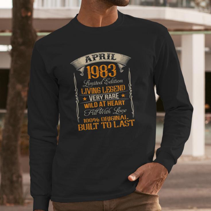 April 1983 38 Years Old 38Th Birthday Long Sleeve T-Shirt Gifts for Him