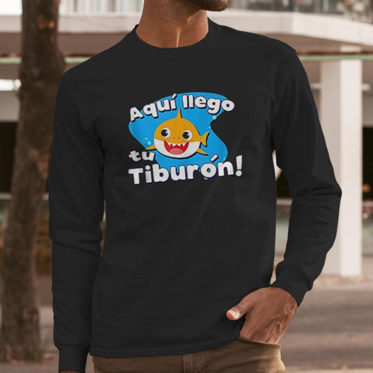 Aquí Llego Tu Tiburón Safaera Reggaeton Bunny Style Gift Long Sleeve T-Shirt Gifts for Him