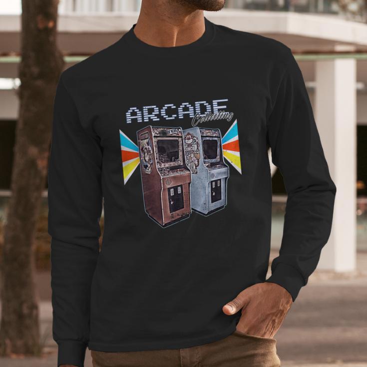 Arcade Cabinet Machine 1970 1980 1990 Video Game Collection Long Sleeve T-Shirt Gifts for Him