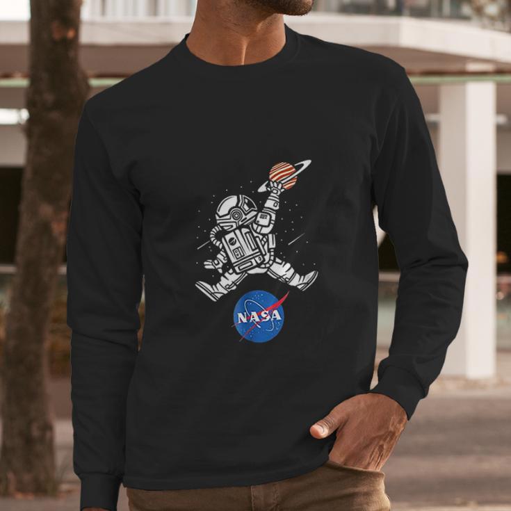 Astronaut Basketball Nasa Long Sleeve T-Shirt Gifts for Him