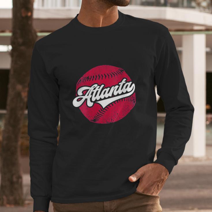 Atlanta Baseball Vintage Atl Pride Retro Gift Long Sleeve T-Shirt Gifts for Him