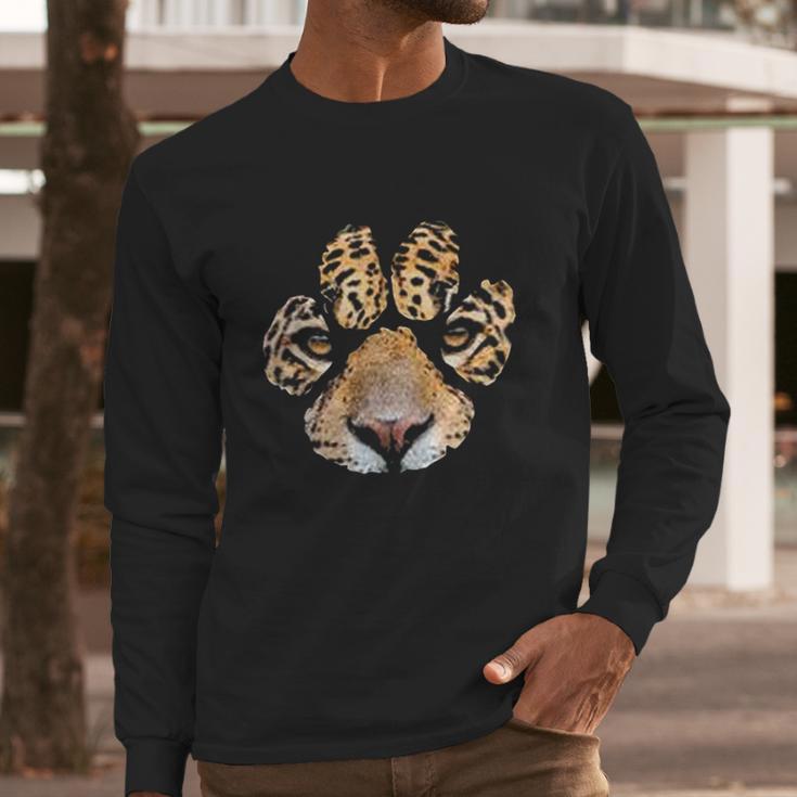 Awesome Jaguar Paw Print Long Sleeve T-Shirt Gifts for Him