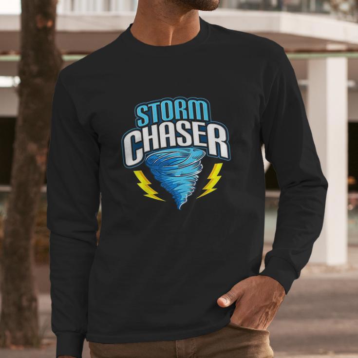 Awesome Storm Chaser Tornado Hurricane & Thunderstorms Long Sleeve T-Shirt Gifts for Him