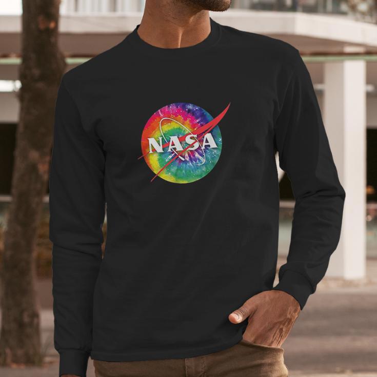 Awesome Tie Dye Nasa Logo Long Sleeve T-Shirt Gifts for Him