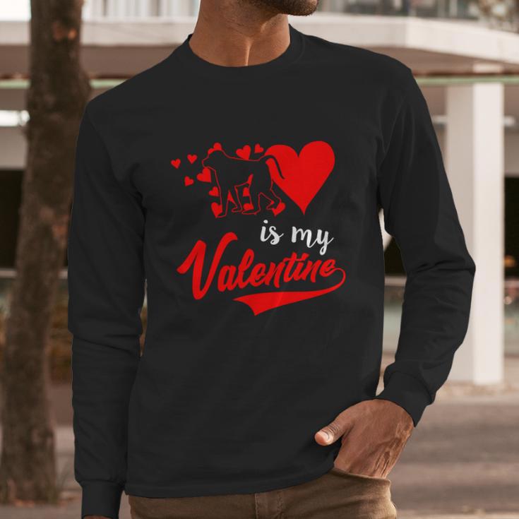 Baboon Is My Valentine Long Sleeve T-Shirt Gifts for Him