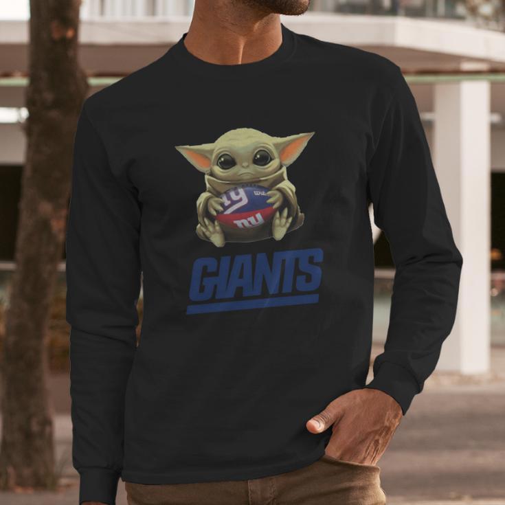 Baby Yoda Hug Giants Long Sleeve T-Shirt Gifts for Him