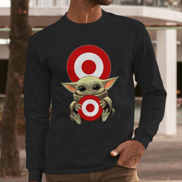 Baby Yoda Hug Target Circle ShirtShirt Long Sleeve T-Shirt Gifts for Him