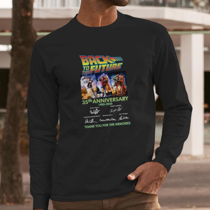 Back To The Future 35Th Anniversary 1985-2020 Signatures Shirt Long Sleeve T-Shirt Gifts for Him