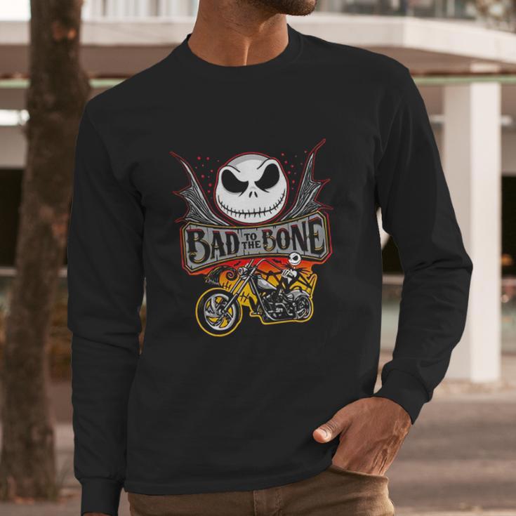 Bad To The Bone Jack Skellington Long Sleeve T-Shirt Gifts for Him