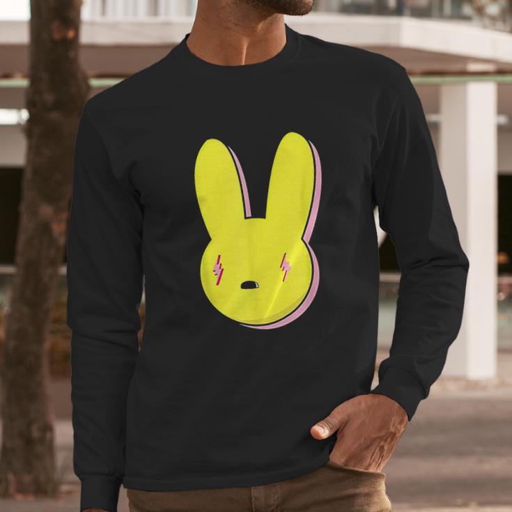 Bad Trap Lighting Bunny Eyes Dembow Reggaeton Style Long Sleeve T-Shirt Gifts for Him