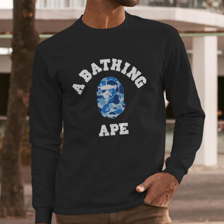 Bape Abc Blue Camo Hoodies Long Sleeve T-Shirt Gifts for Him