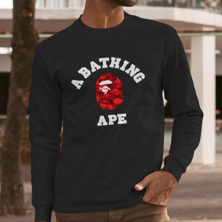 Bape Abc Red Camo Long Sleeve T-Shirt Gifts for Him